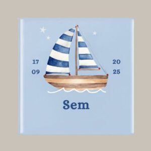 129 Geboorte tegeltje: bootje