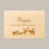 Memory box groot met geboorte gegevens en dieren.