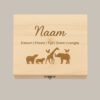 Memory Box groot met geboorte gegevens en dieren.