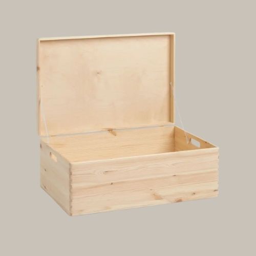 Herinneringskist met afbeelding van het geboortekaartje