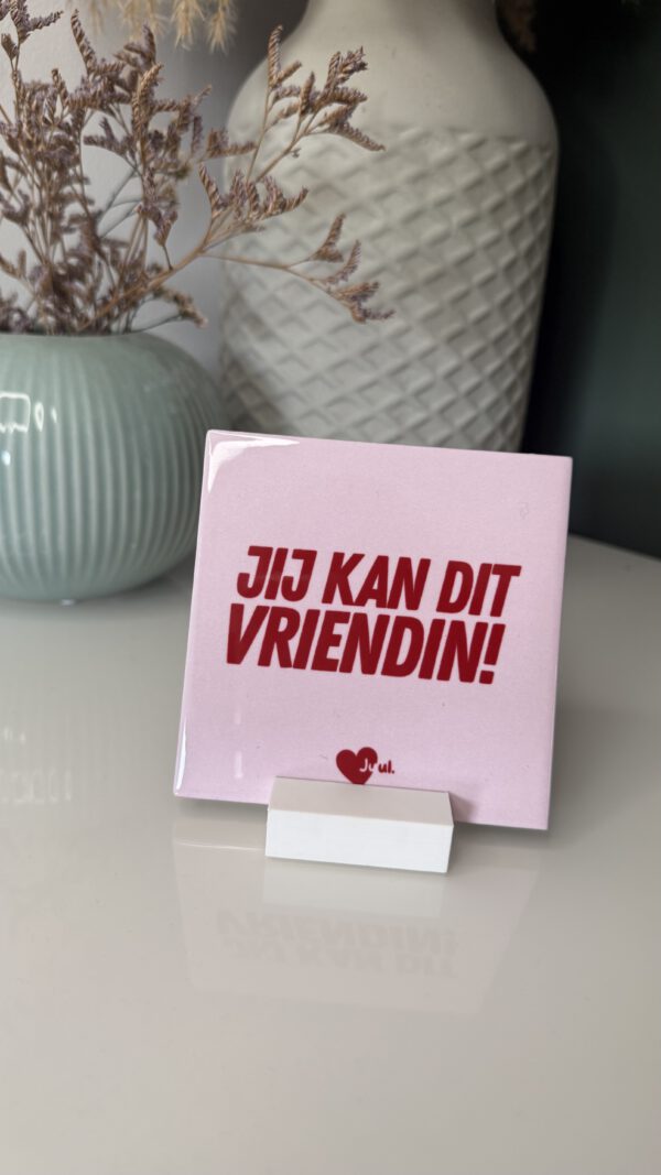 Tegeltje: Jij kan dit, vriendin!
